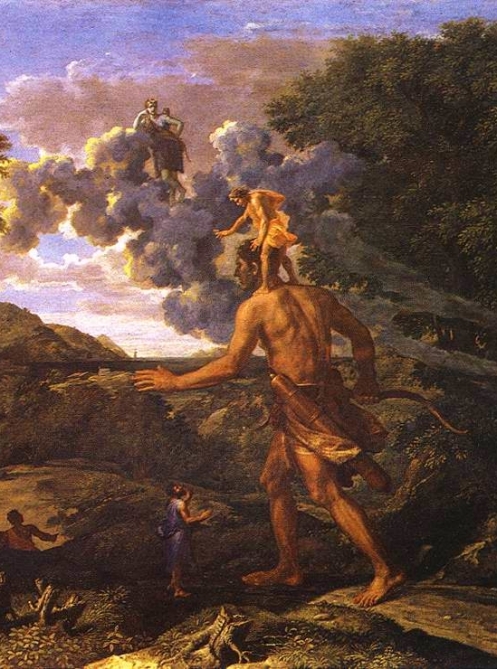 Nicolas Poussin - Landscape With Diana and Órion - detalhe